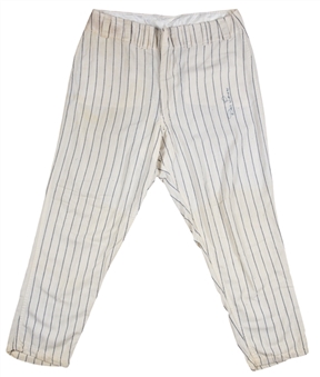 1958-59 Don Larsen Game Used & Signed New York Yankees Home Pinstriped Uniform Pants (MEARS & JSA)